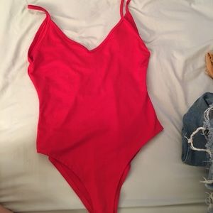 Red bodysuit